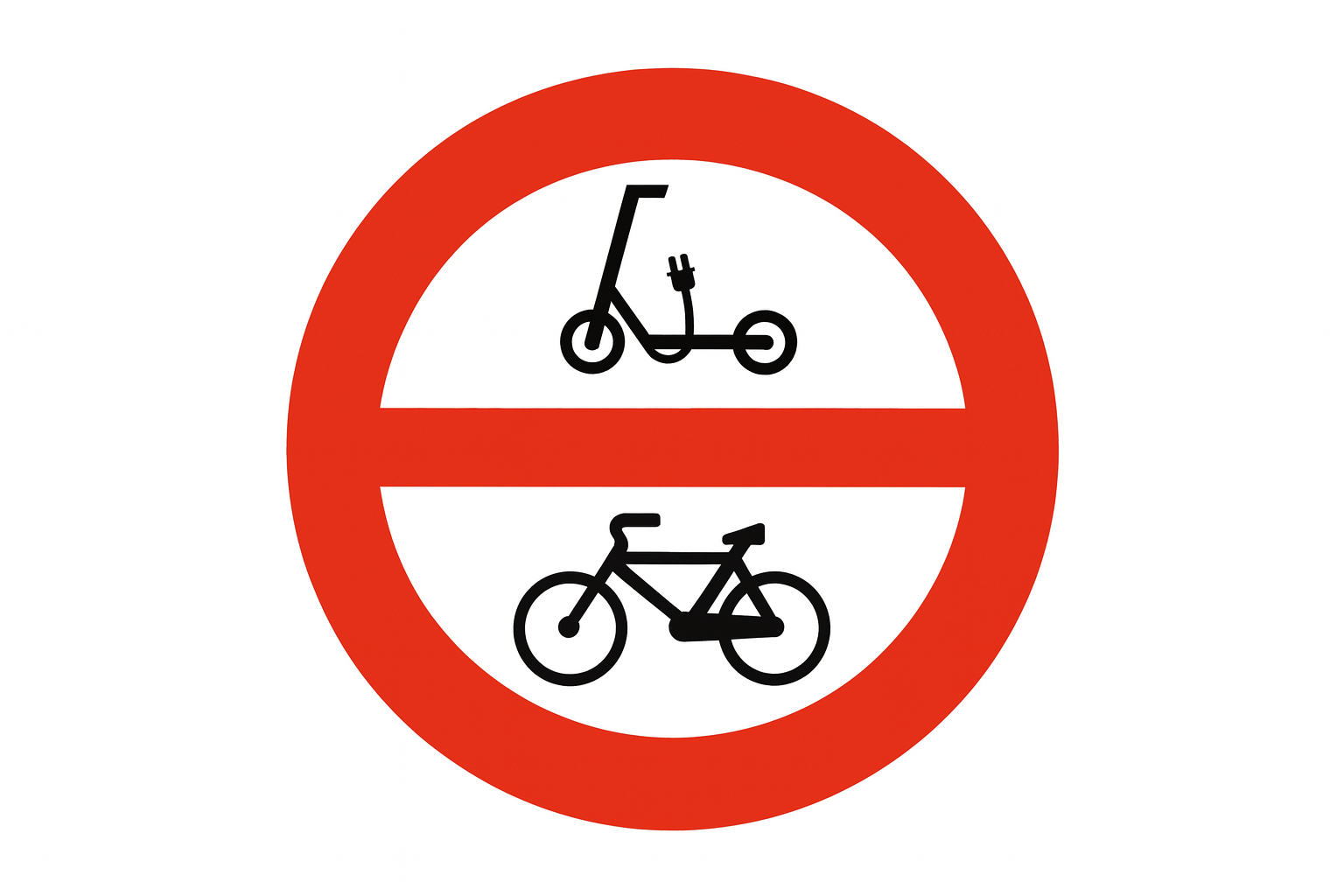 Se&ntilde;al R-119 Entrada prohibida ciclos y VMP