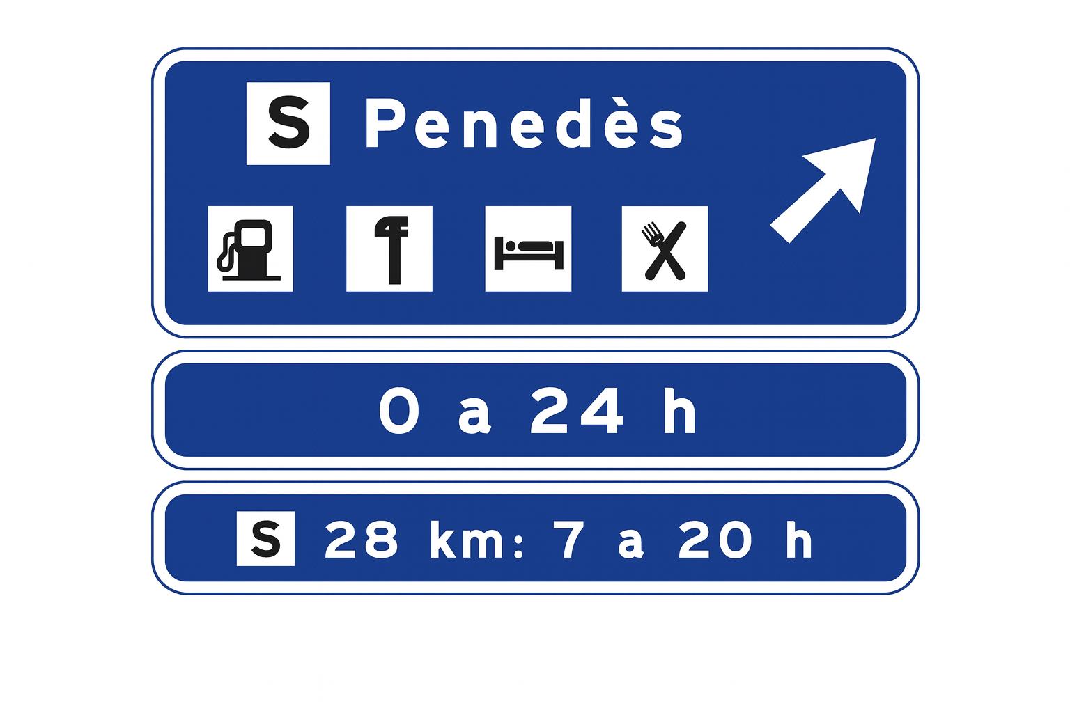 Se&ntilde;al S-127 &Aacute;rea de servicio